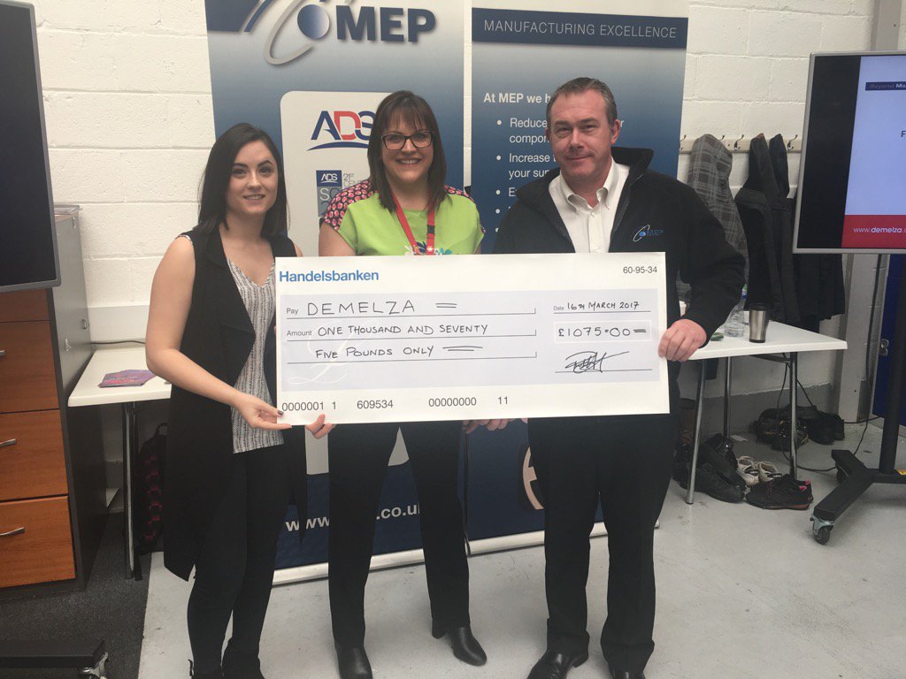 Philmep's tweet photo. Presenting big cheques is alway fun, especially for such a worthy charity. @MEP_bmep, @DemelzaHospice https://t.co/wGRFTkWdtZ
