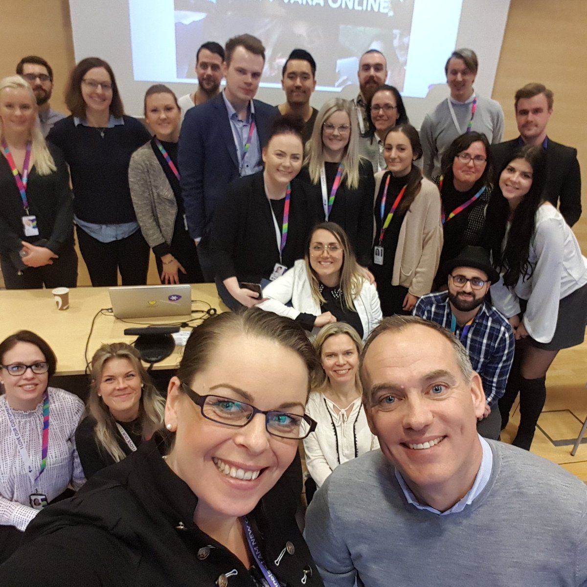 FruTjader's tweet photo. Tack för ett inspirerande besök 💜 @JonasHasselberg , @MalinAnglert  och @tinnacmark!  #telia #newgentelco #theplacetowork https://t.co/oH535pZGhQ