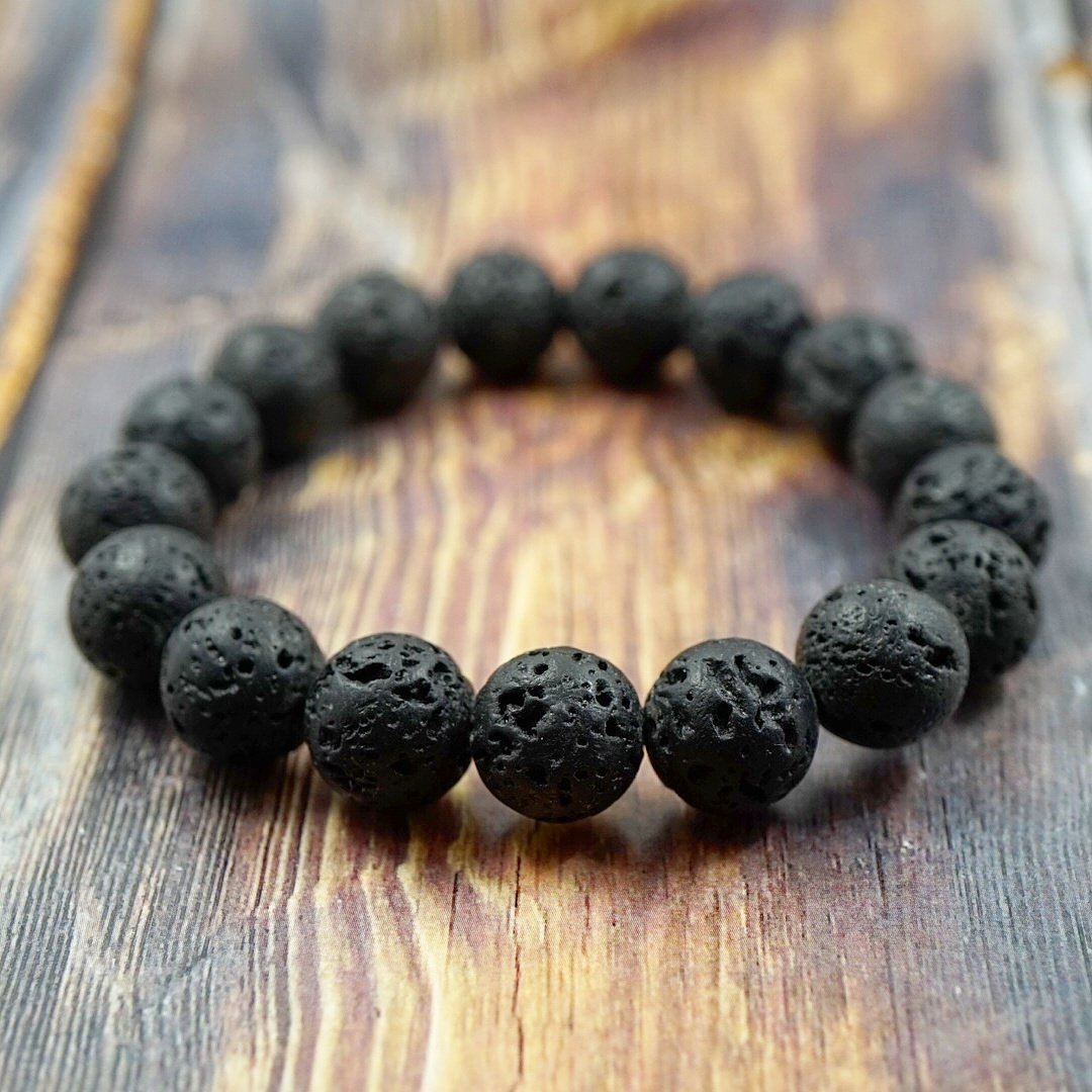 Lava Stone brings balance to scattered energy &amp; symbolizes rebirth gentstone.com #GentStone #lavastone #mensbracelet #dailyhive