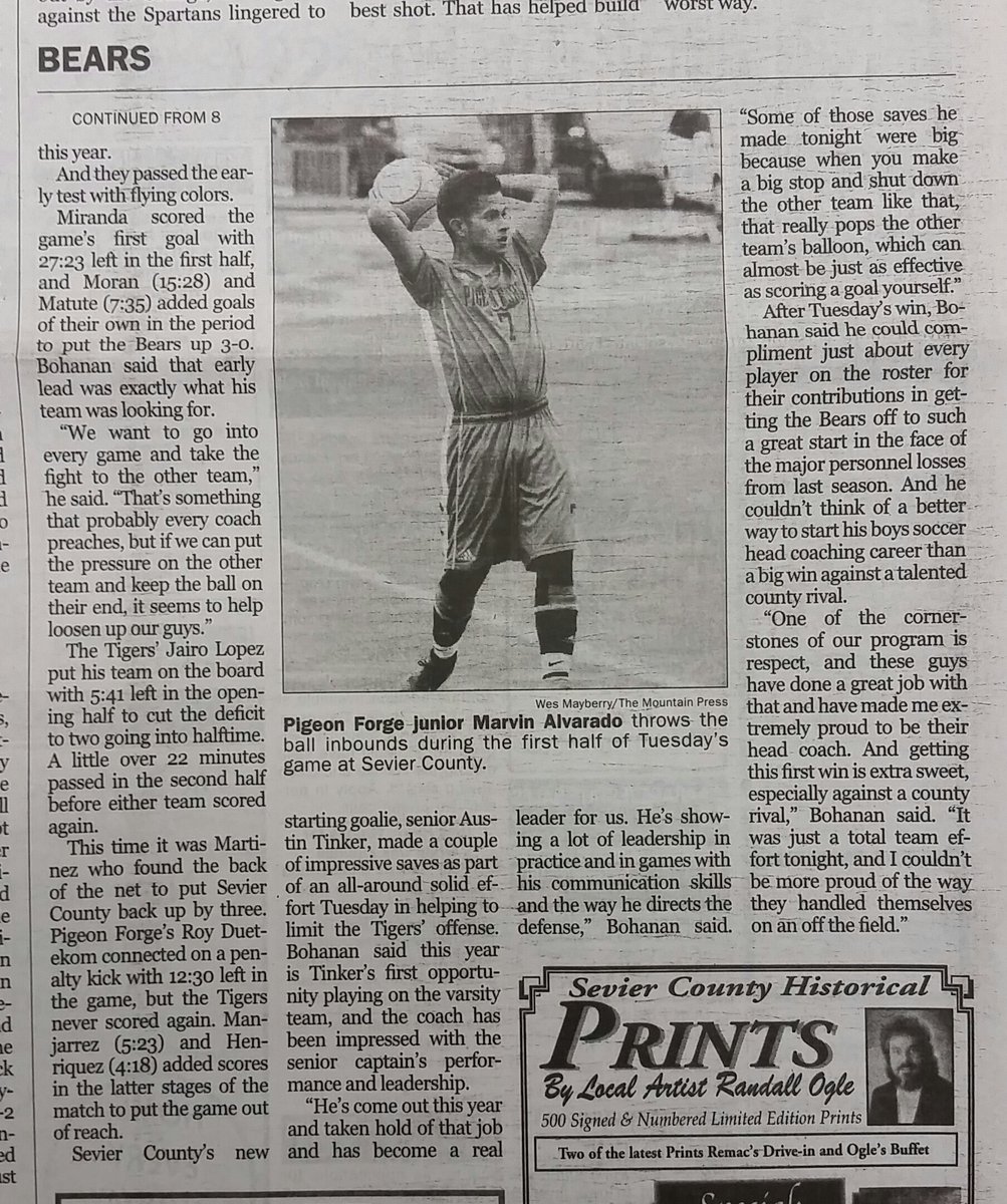 KelliBTn's tweet photo. @CoachTimSCHS @smokybearsoccer Great Win! Thanks for the article! @themtnpress https://t.co/JQg25aRYrl