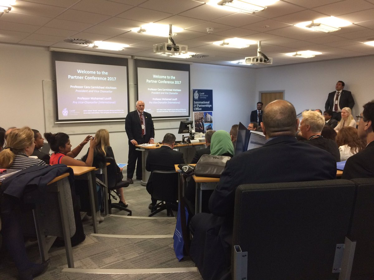 CardiffMetIPO's tweet photo. Welcomes starting the day to a packed room. Delegates from all over the world in attendance #partnertraining https://t.co/gPyTkuDJuU