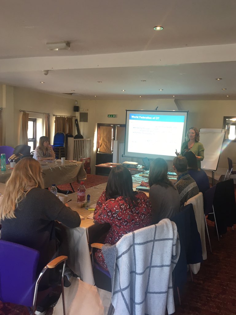 MelanieBurrough's tweet photo. @DunfordCarolyn talking to us about #occupations #participation in things that we need to, want to, expected to do @sharontuppenyot #awayday https://t.co/ThraPQeY1N
