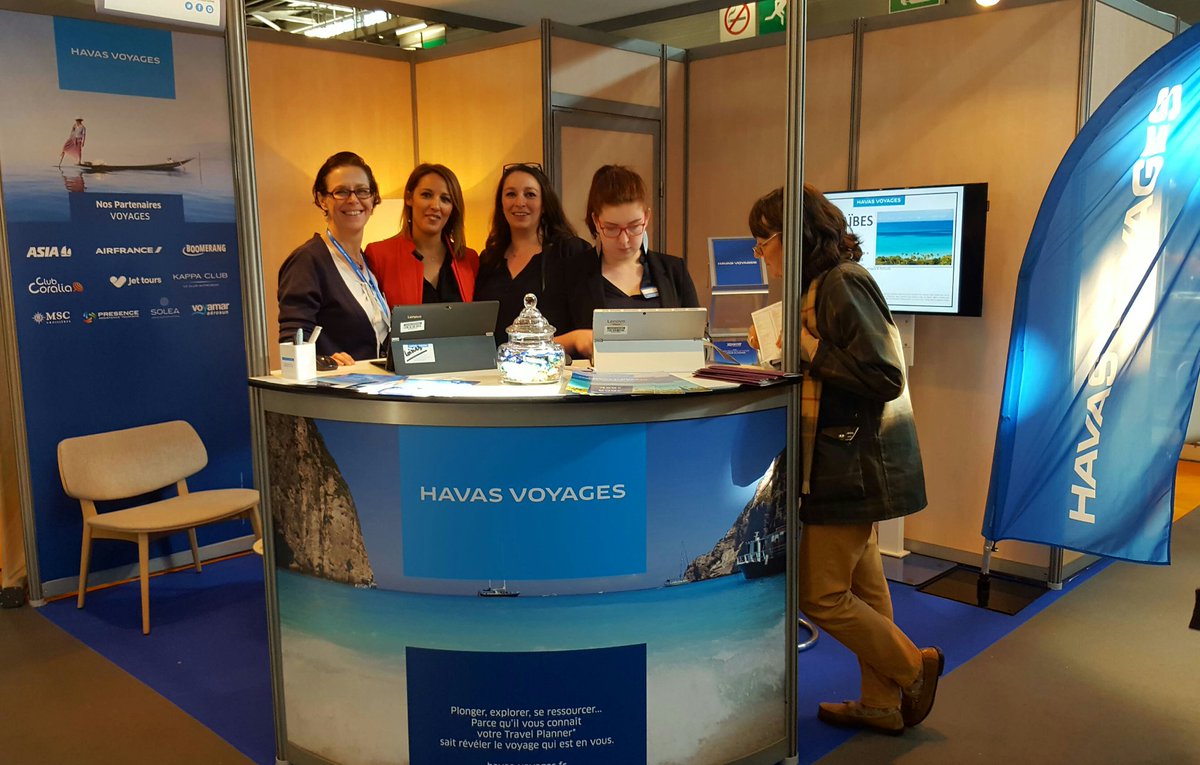 HavasVoyages's tweet photo. Nos #TravelPlanner sont prêts à vous accueilir au salon mondial du #tourisme à Paris Expo ! Stand G051 @comexposium #smt https://t.co/Jj2rIhdsZK