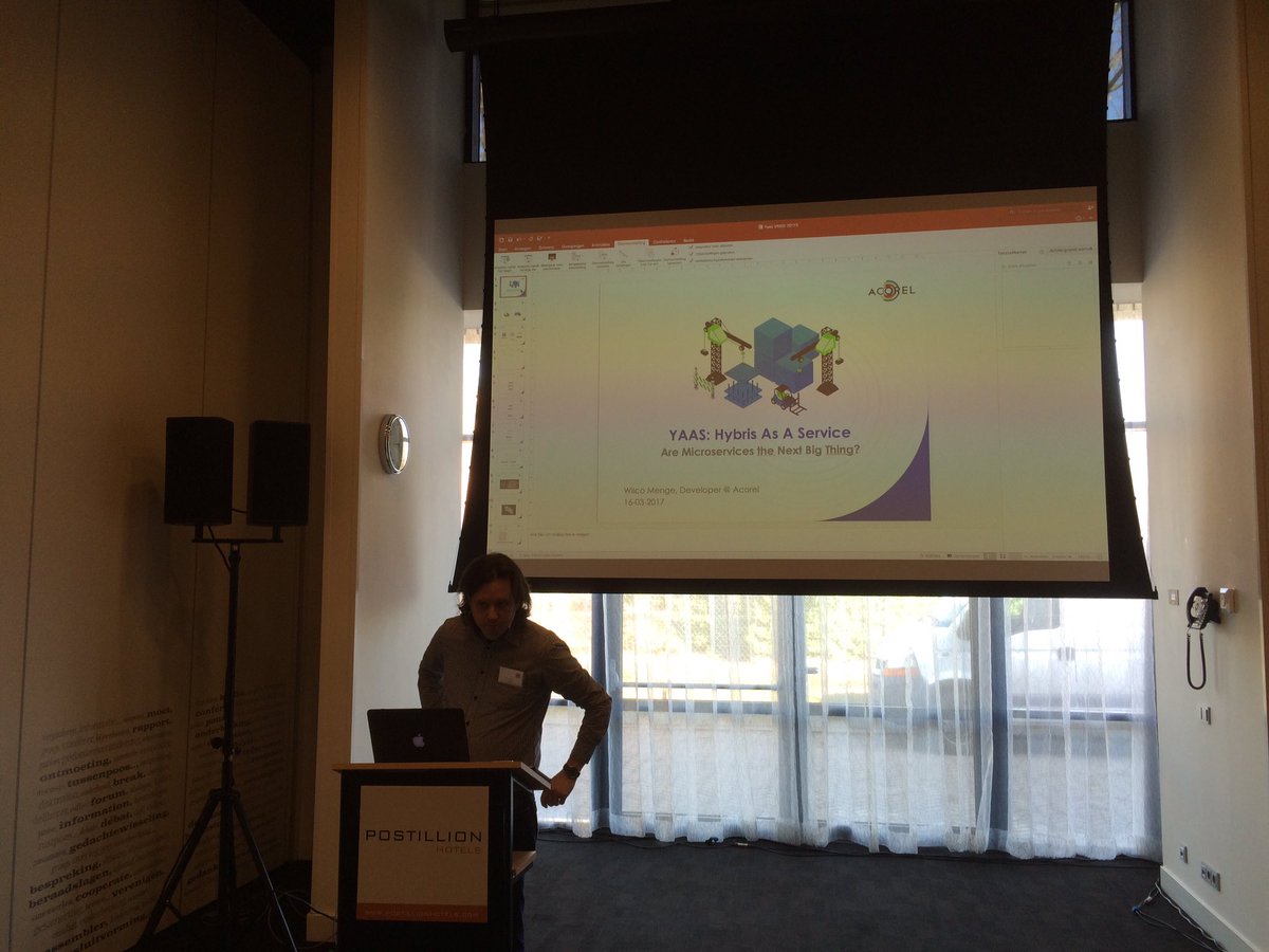 fredverheul's tweet photo. .@wmenge about to start talking about #yaas #hybris at #devdag2017: https://t.co/3e6PbmK3PI