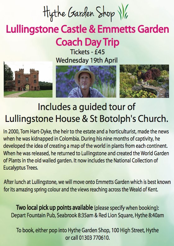 Mother's Day gift idea. Selling Fast! #hythe #coachtrip #gardens #lullingstone #emmetts