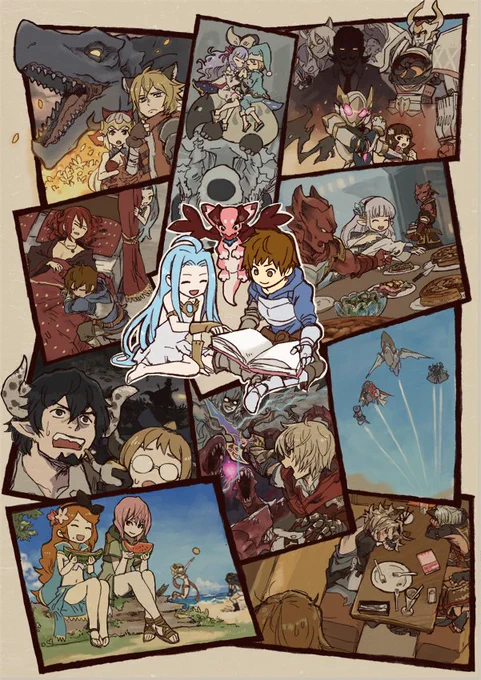大変遅ればせながら、グラブル3周年おめでとうございます!!今年もいろんなことがありましたね～っていう感じの絵です。 