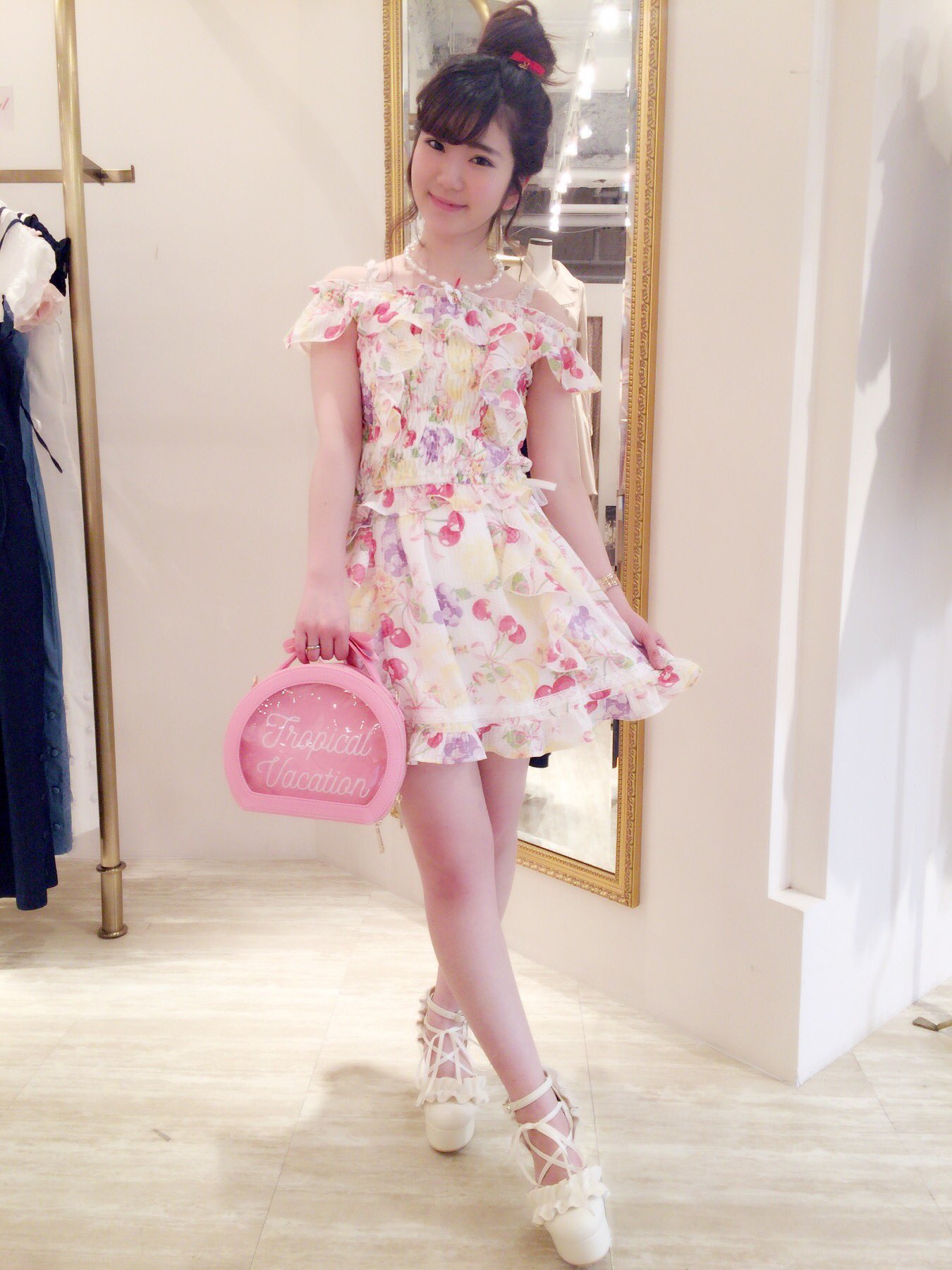 LIZLISAチェック×花柄セットアップ