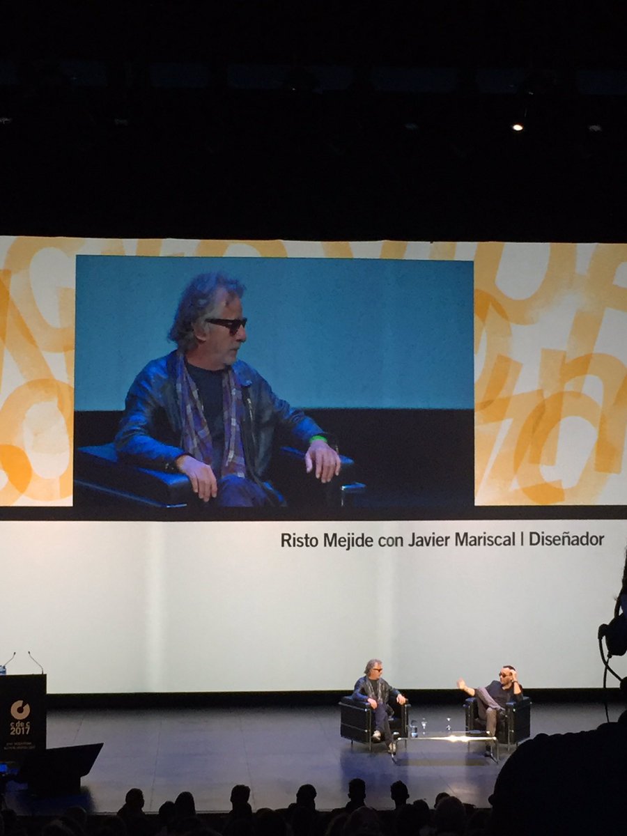 Fantástico <a href="/MariscalOficial/">Mariscal Oficial</a> en la entrevista de <a href="/ristomejide/">Risto Mejide</a> arrancando el #cdec2017 #branding #diseño #risas