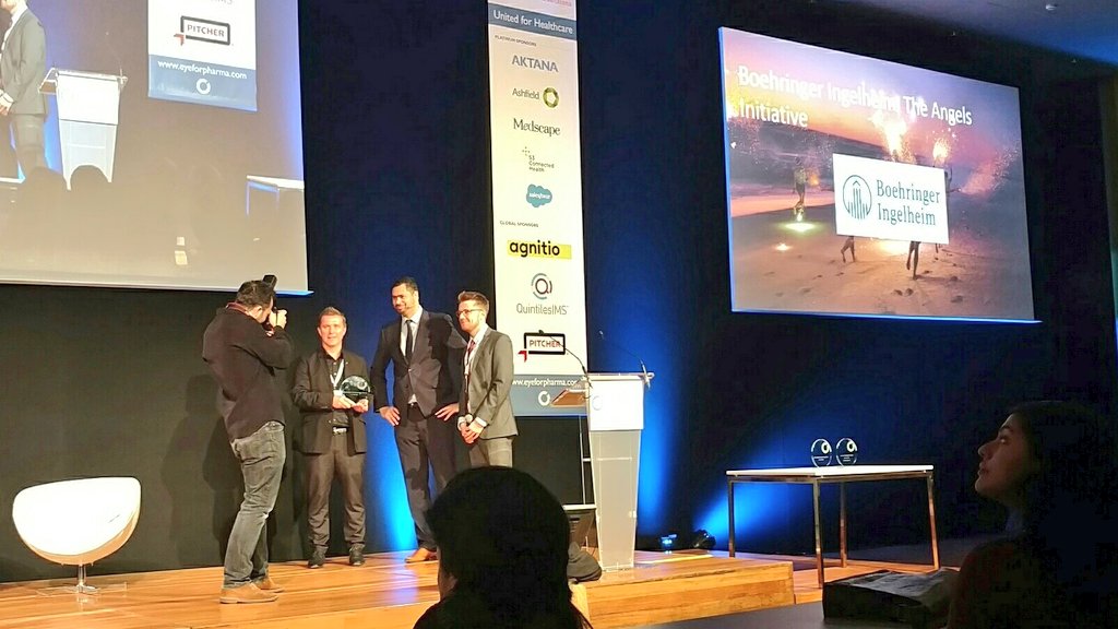 aktana_inc's tweet photo. @Boehringer picks up the Most Valuable HCP/Healthcare Initiative @eyeforpharma award for it's Angels Initiative #unitepharma #e4pbarca https://t.co/AdYQWeiXf9