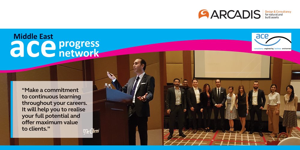 ArcadisinME's tweet photo. Rachad Nochahrli from our UAE team shared his insight on developing strong client relationships at an ACE event for young leaders last night https://t.co/hAnELglmfv