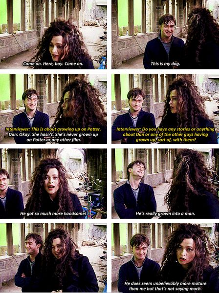 MuggleNet's tweet photo. Helena Bonham Carter having fun behind the scenes is amazing! 😂  #TBT https://t.co/iUZUV2QFbM