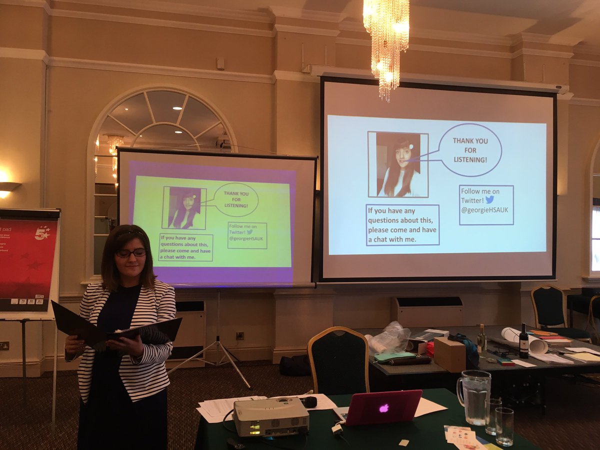 hsacymru's tweet photo. @georgieHSAUK talking about how one page profiles have helped her in college. A fab presentation! @SEWCaln @ALNWales https://t.co/3pAqefceyO