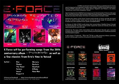 E-force playing voivod revisited on tour in spain sept 2017