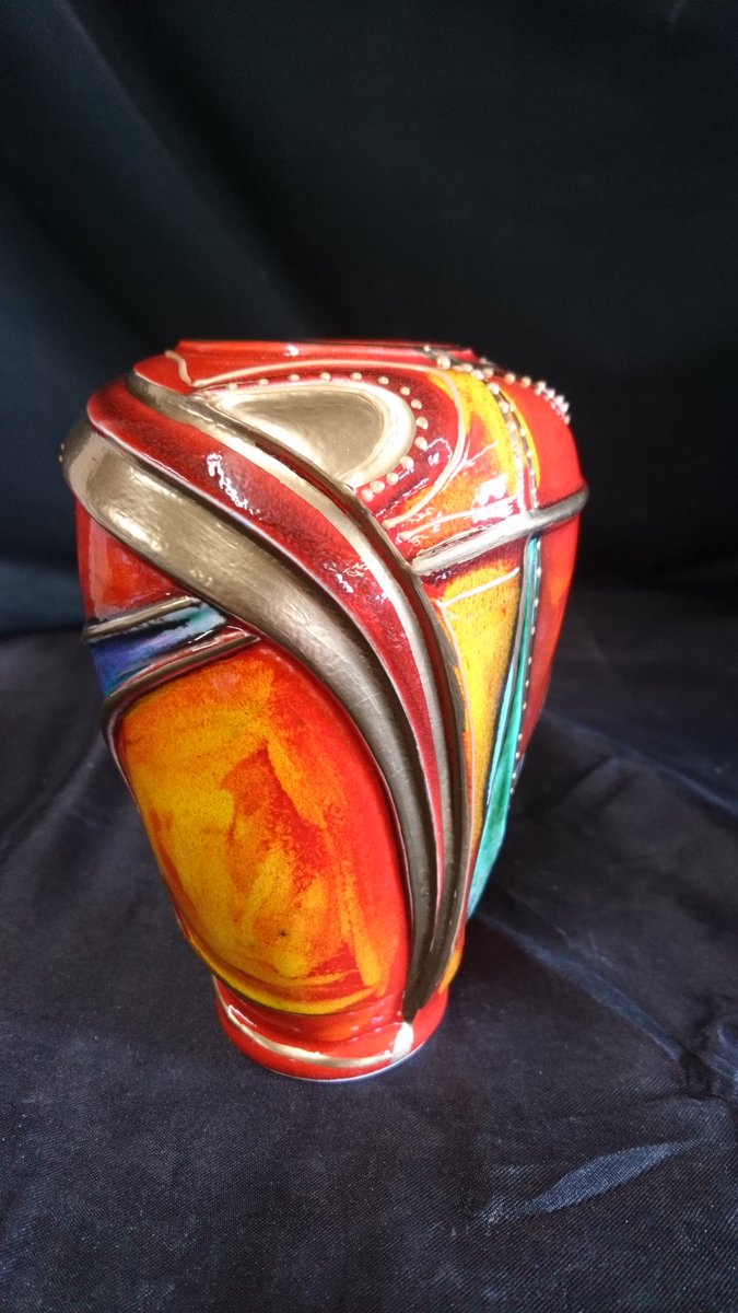 anitabharris's tweet photo. #sot2021 #365daysofculture #visitstoke Stoke lots of colourful pieces hot from the kiln today some of these have had several firings https://t.co/P6OQJFNM2p