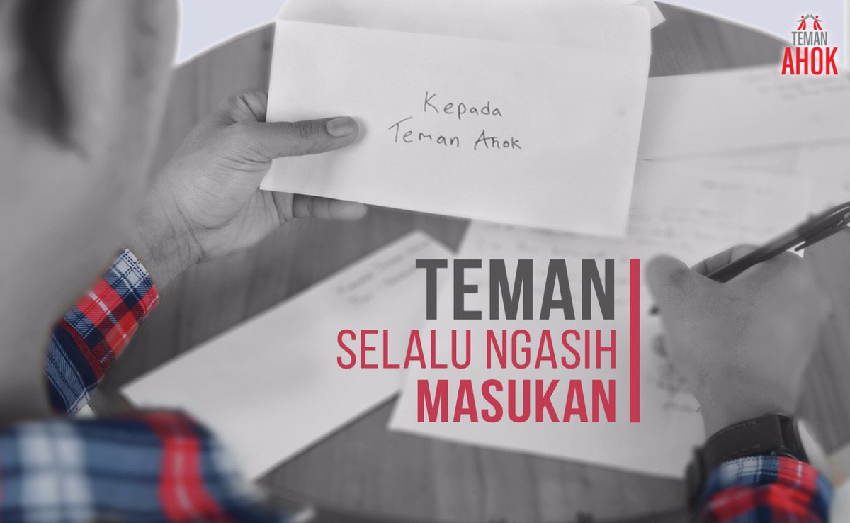sejutatemanid's tweet photo. Yuk, kasih masukan untuk kampanye Teman Ahok.
Silakan reply dg kritik &amp; saranmu ya.
Jangan lupa RT supaya makin banyak yg ngasih masukan. https://t.co/pLK6nEhU8Z