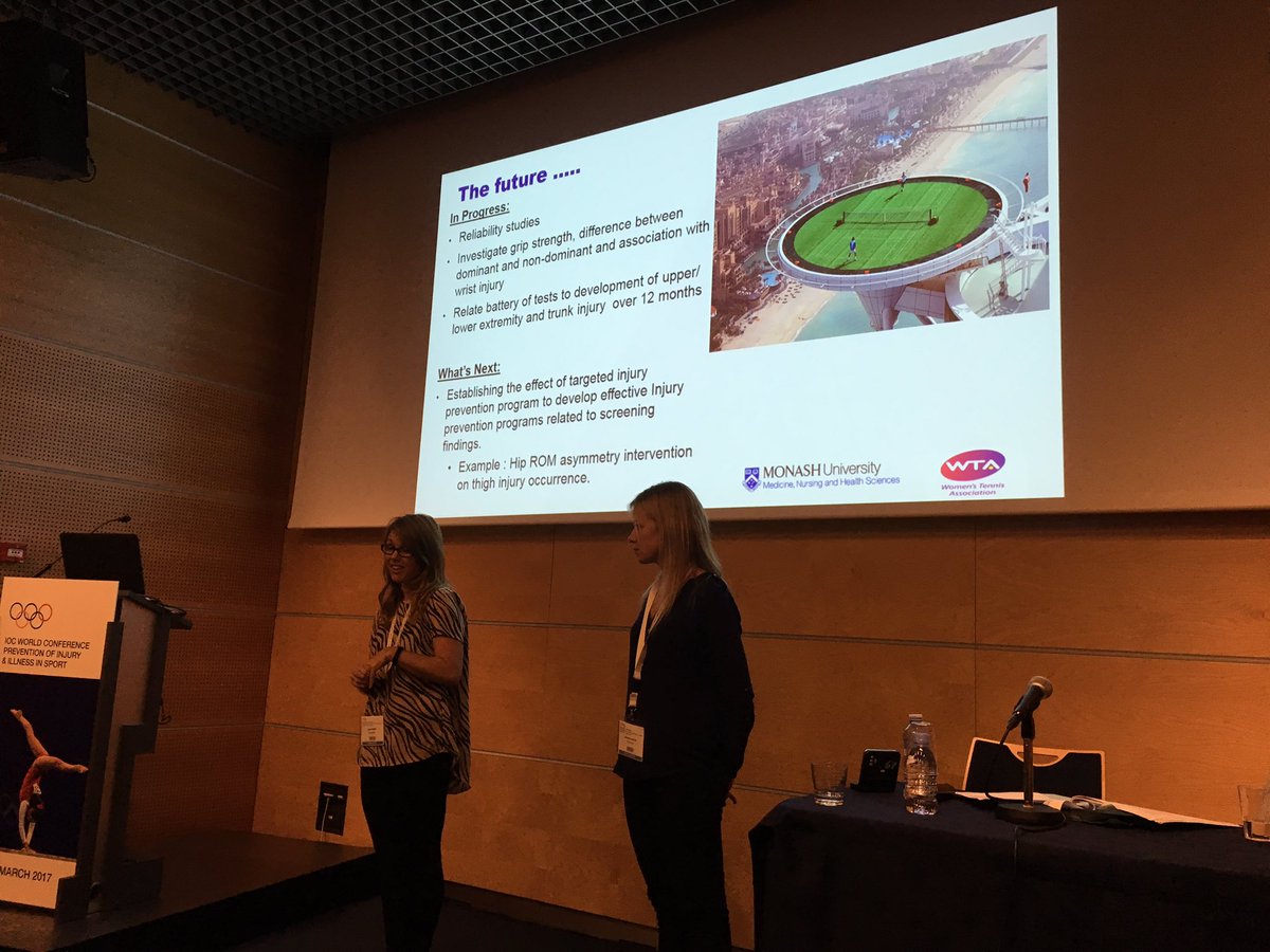Awesome presentation on tennis screening. Thank you Jodie and Belinda @IOCprev2017