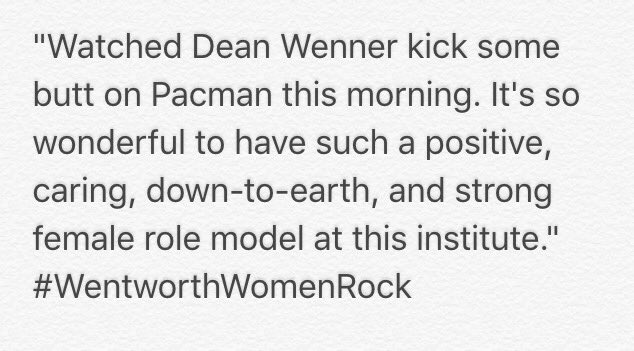 WitWomenRock's tweet photo. #WentworthWomenRock https://t.co/sAL0jLEwps