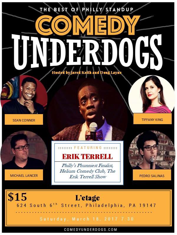 Michael_Lancer's tweet photo. If you are in town for the #flowershow and don't have plans Saturday come out to L'etage and let's have fun!
#comedyunderdogs #phillycomedy https://t.co/3qUgXS9dGB