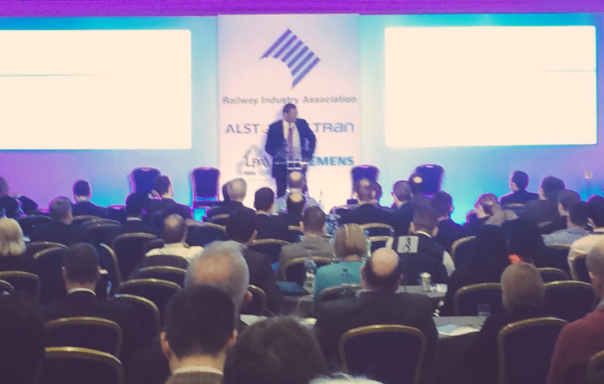 railindustry's tweet photo. David Waboso: We are at a pivotal point- @digitalrailway wants a fully computerised, automated railway w/ best tech possible #riatic https://t.co/zWXwsc4ZE4