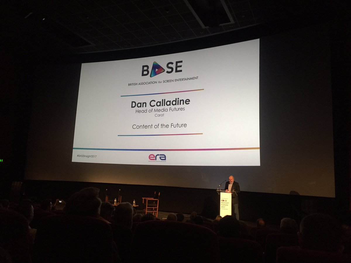 BASE_org's tweet photo. .@dancall head of media futures at @CaratGlobal begins his session on the content of the future #BASEInsight2017 https://t.co/wUkg0G2Brd