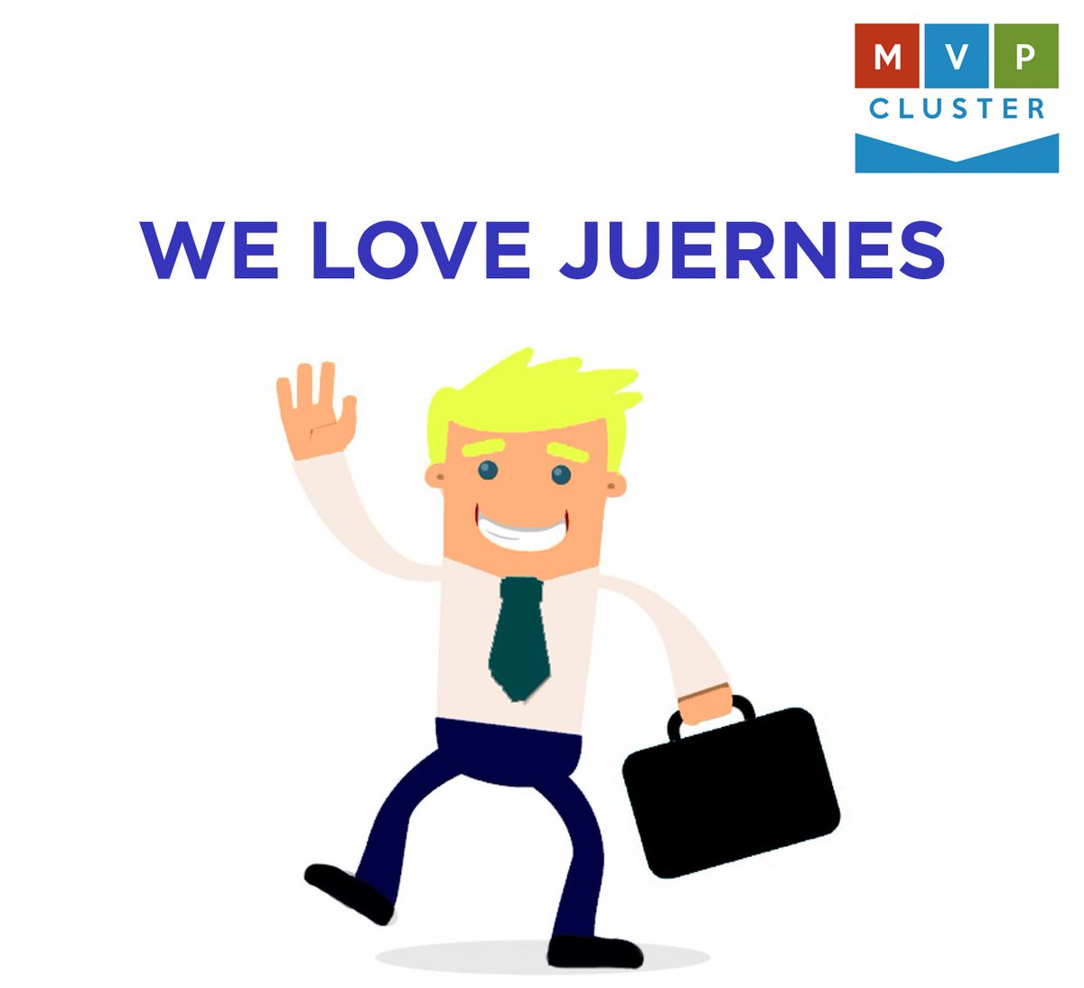 mvpcluster's tweet photo. En MVP Cluster we love Juernes ¡Que tengáis un feliz día! #felizjueves #AndaYaEsJuernes #mvpcluster https://t.co/jtgbu9rlK6 https://t.co/BkRocAEtT0