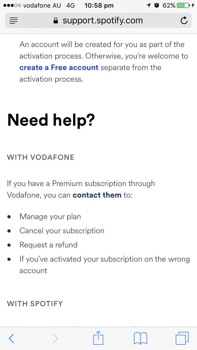 BecArmstrong's tweet photo. @VodafoneAU_Help on a call trying to resolve my Spotify issues for 18 mins - ended with contact Spotify, however... https://t.co/2QSxWxsKLT