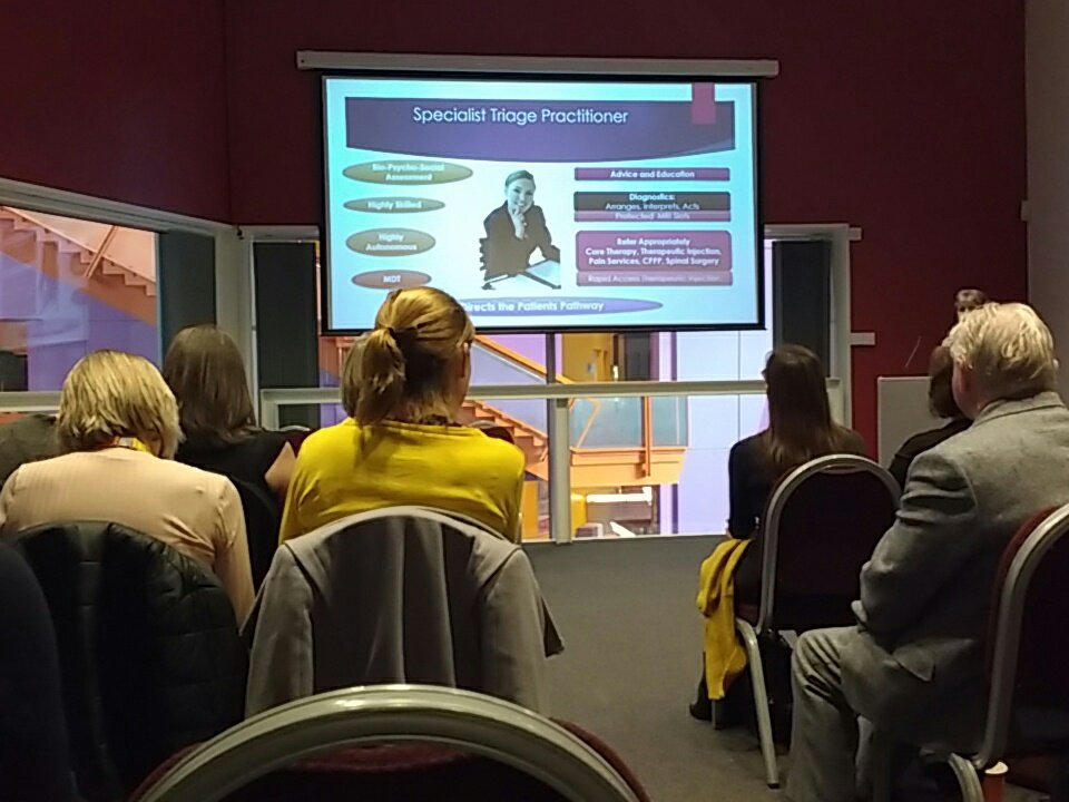 KristinMoat's tweet photo. Interesting debate on the need for a national back pain pathway #BASS2017 #Spine #DifferentPages https://t.co/9sFMiXcZjO