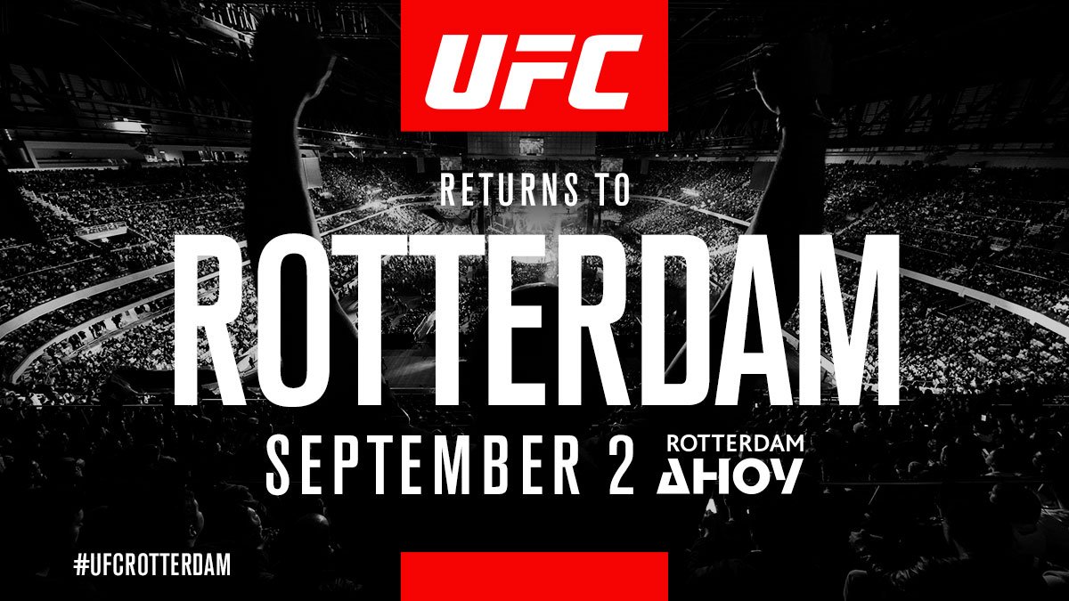 Netherlands!! We're back at #UFCRotterdam on September 2!! 🇳🇱

🎟 po.st/Fn28mQ