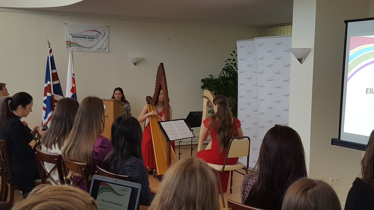 AndyGarthUK's tweet photo. Listening to great talent #doef graduates. The Duke of Edinburgh's international awards ceremony. @UKinSlovakia #UKandSlovakia https://t.co/ruMNTRYo1b