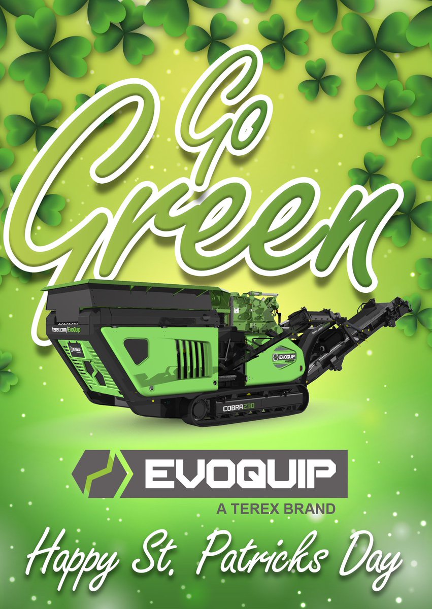 Evo_Quip's tweet image. Wishing all our followers a happy St Patricks day for tomorrow! #17thMarch #StPatricksDay #compactcrushing