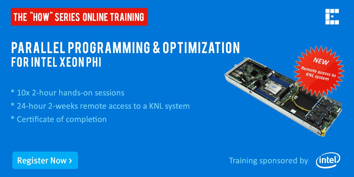 colfaxintl's tweet photo. #HOWseries - Day 4 kicks off 9am PT - crash-course on thread parallelism and the OpenMP framework https://t.co/vHQg9QHlc4 #OpenMP #XeonPhi https://t.co/EtfdWSmdC7