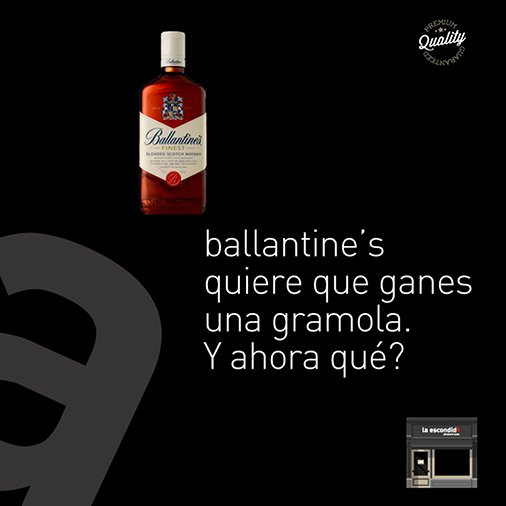 Apúntate esto: con una copa de <a href="/Ballantines_ES/">Ballantine's España</a> 's entras en el sorteo de una gramola. ¿Cuánta música estás dispuesto a poner en tu vida?