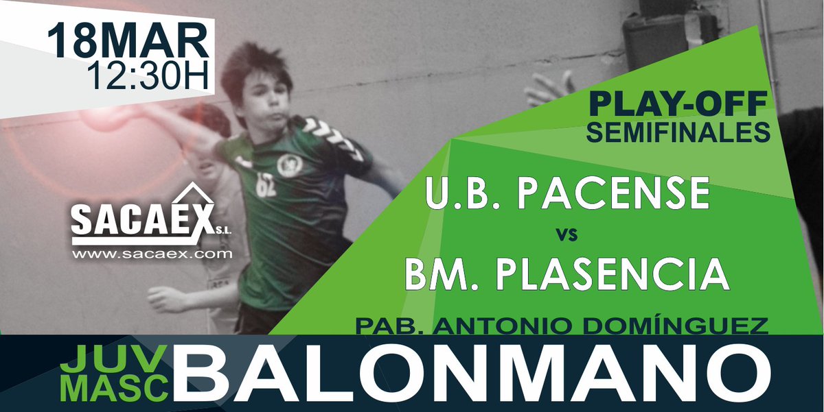 LA_UBP's tweet photo. Esta semana le toca a los juveniles,os esperamos el sábado: Semifinal 12:30 en el pabellón Antonio Domínguez #Badajoz #Ubp_PiensaEnVerde https://t.co/nQms0FSWEe