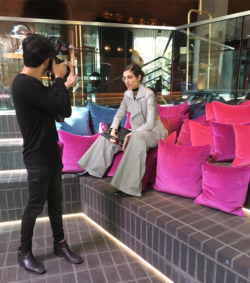FashionCroLDN's tweet photo. Behind the scenes: Editorial Photoshoot for #MessMagazine | 📷 by #RaexMurillo | Model: #ClaudiaCarpenter | Designer: #WangLiling https://t.co/J256UFpeZQ