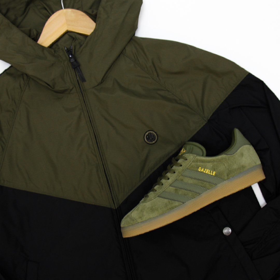 casualclassics's tweet image. Best selling Pretty Green Reedbank Jacket in Green £79, teamed with Olive Gazelle £74.95. Perfect partners. Shop: ow.ly/owTD309TU4R