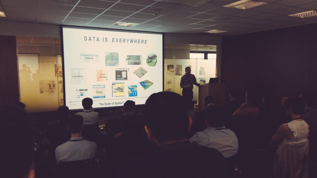 SterlingSam14's tweet photo. Mark @SafeSoftware explaining how data is everywhere and what FME can do to manage and make sense of that data!  #fmewt #ETL https://t.co/E729CK5fYQ