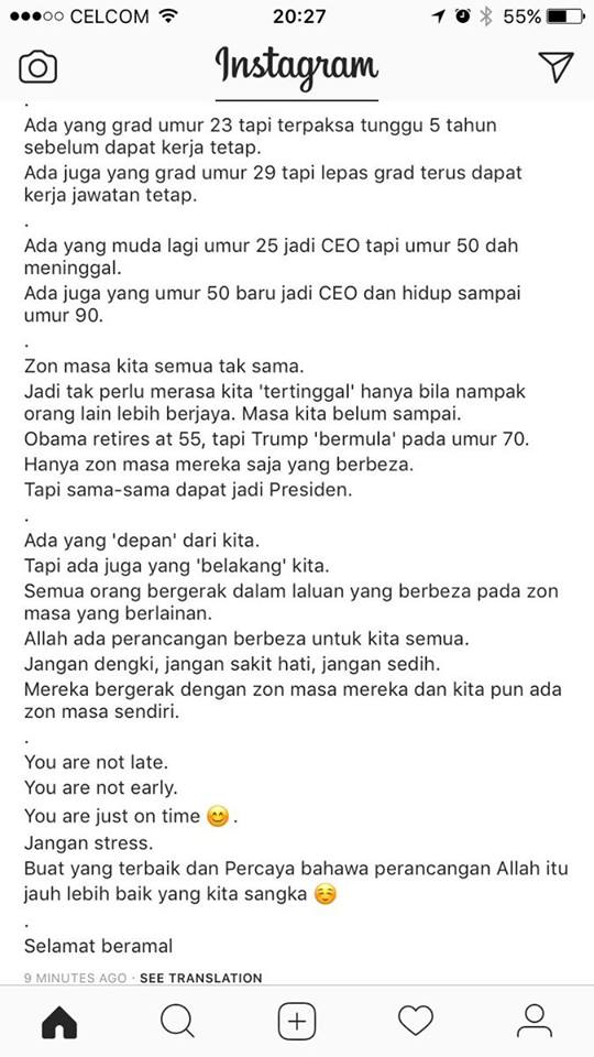 SyaffFuad_'s tweet photo. You are not late. You are not early. You are just on time 😊 https://t.co/l6j5zVZqqt
