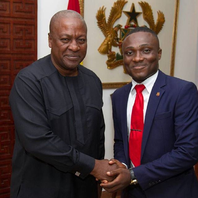 #OVAflashback2016 Dep.Sec. OVA Greater Accra - Mr. Hanson Emmanuel with H.E John Dramani Mahama <a href="/JDMahama/">John Dramani Mahama</a> . #OVAnews