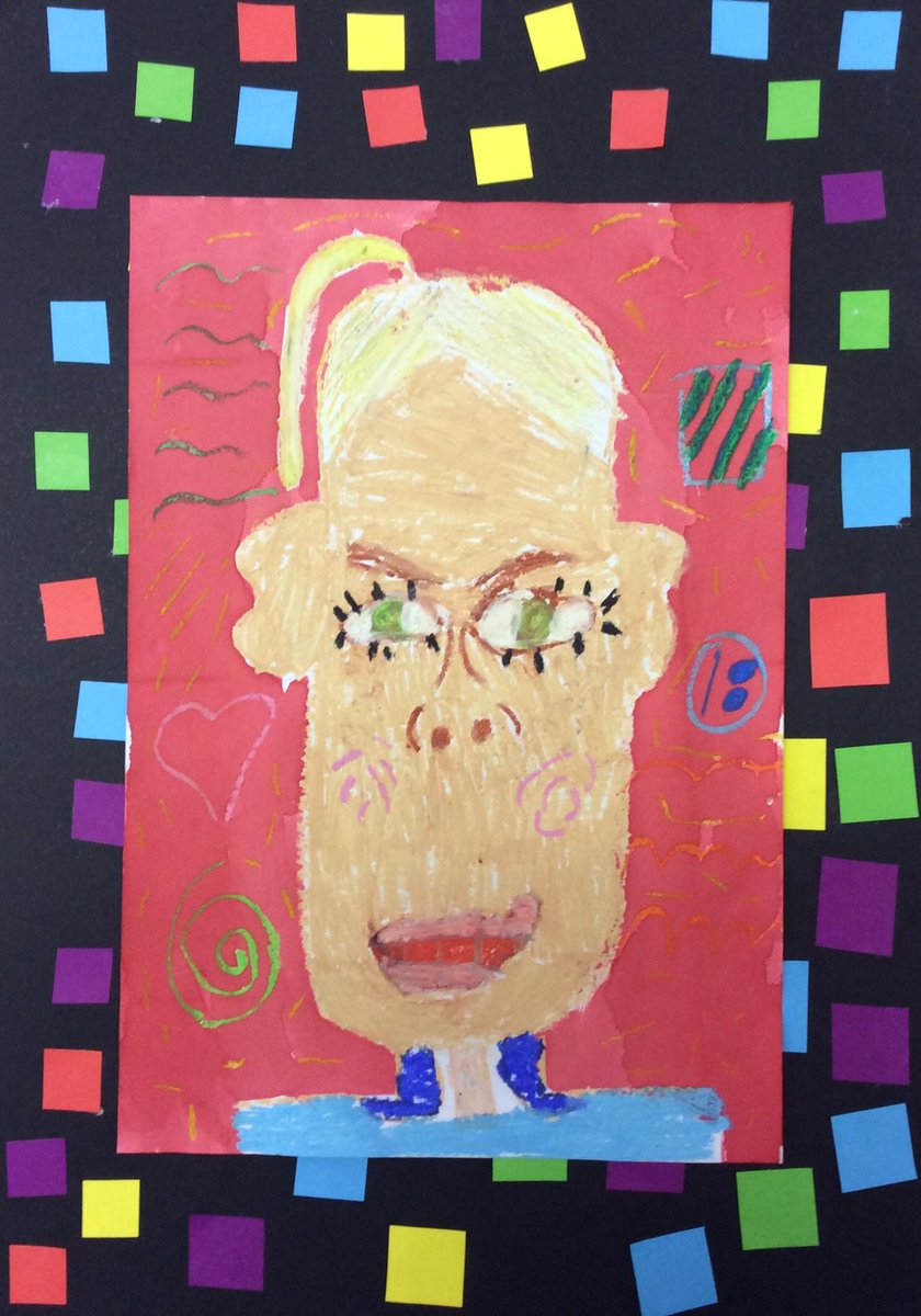 RubyPerks's tweet image. Beautiful self portraits by our Gr 2s. @ParklandsTweet