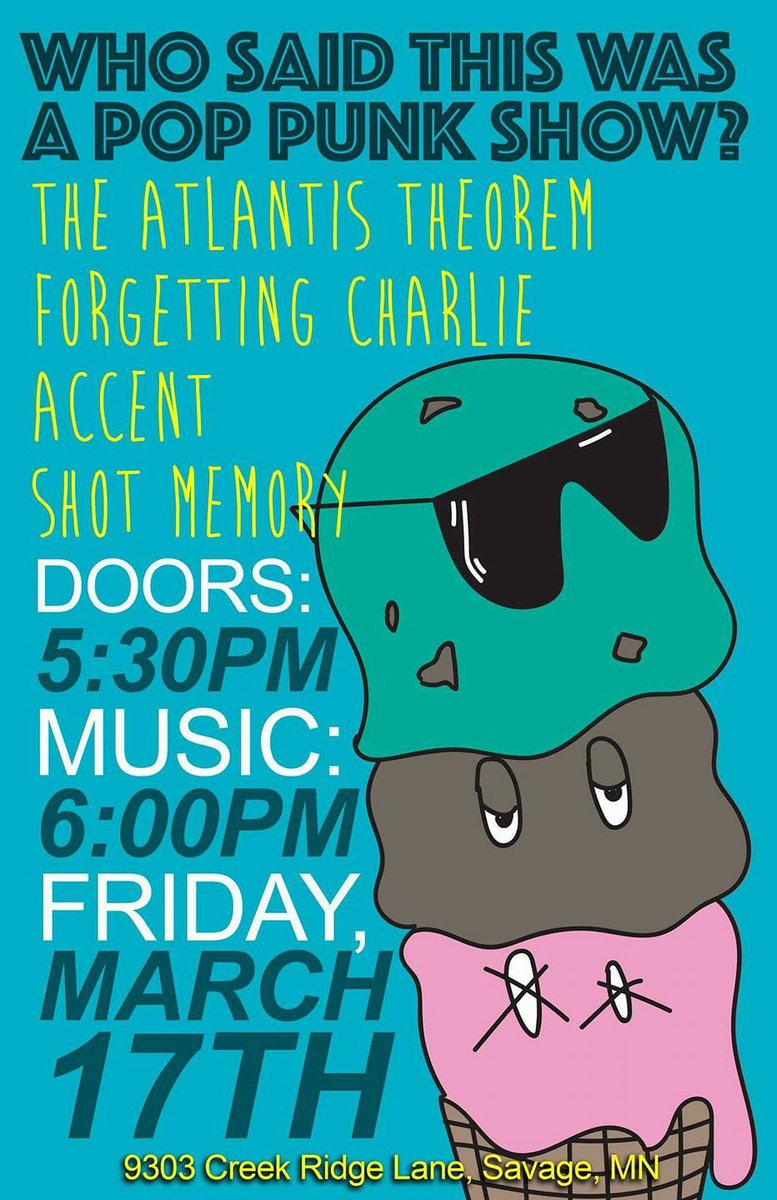 ConiferBandMN's tweet photo. YOOO THIS IS TOMORROW! GONNA BE A FUN ONE! p.s. We're playing a cover. Hint: our generation is pretty great... https://t.co/RMTEdX9TsA