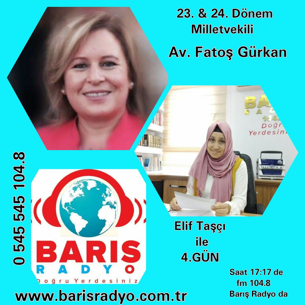 barisradyo1048's tweet photo. @ElifTasci01 nın Bu Haftaki Konuğu 23.&amp; 24. Dönem Mv. Av. @fatosgurkan ile #Referandum u Konuşacağız
0 545 545 104.8
https://t.co/LRUjiSXfka https://t.co/CLrqSXh2U2
