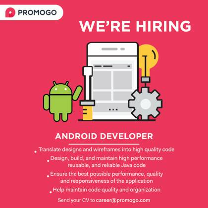 #Fulltime Android Developer, di Tomang Grogol 
#lokerJakarta #KarirJakarta
instagram.com/p/BRqcDPxgfb_