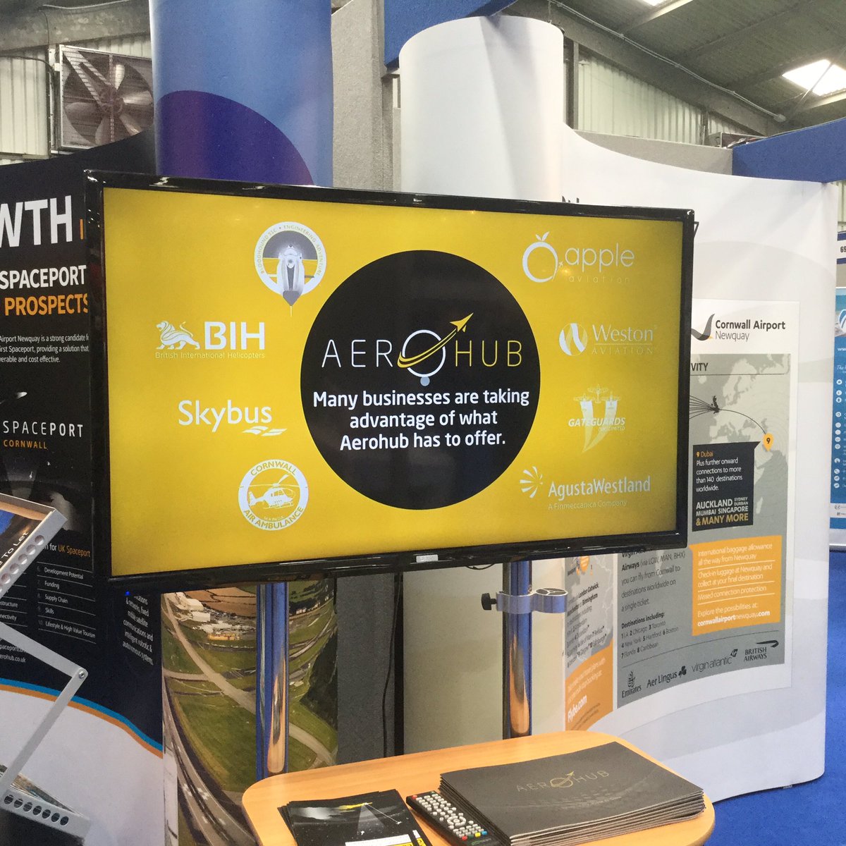 At #CBS2017 with <a href="/invest_cornwall/">Cornwall Trade & Investment</a> supporting the offer from <a href="/AerohubEZ/">Aerohub Cornwall</a> <a href="/SpaceCornwall/">Spaceport Cornwall</a> <a href="/CornwallBizShow/">Cornwall Biz Show</a>