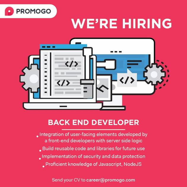 #Fulltime Back-end Developer, di Tomang Grogol 
#lokerJakarta #KarirJakarta #lowongankerja #jobseeker #jobhunt
instagram.com/p/BRqcMeAgbOx