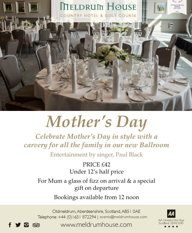 MOTHERS DAY - 26th March! Dining Room for lunch is FULL &amp; afternoon teas in our Drawing Room. Availability ONLY for our carvery 01651 872294