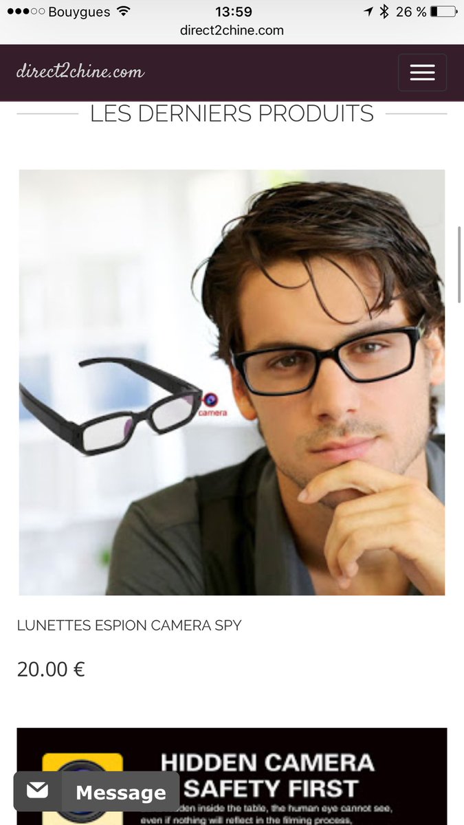direct2chine's tweet image. Spécial objets espions sur direct2chine.com direct2chine.com/2017/03/lunett… 20 euros #journaliste #espion @CDDJournaliste @EspionageMakeup