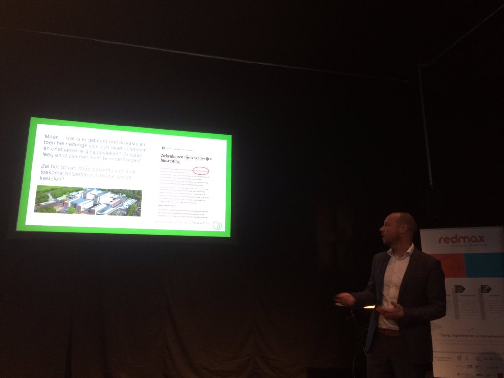 PragusBV's tweet image. Succesfactoren van een virtueel ziekenhuis...Jan de Boer powered by Redmax #zict