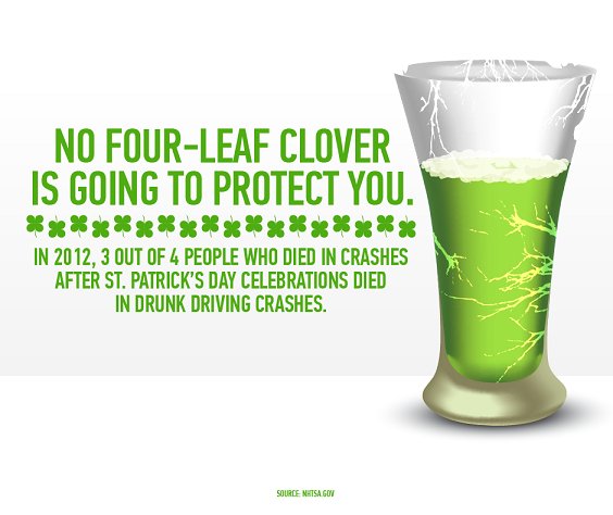 HRPSMiltHH's tweet photo. Don't rely on luck to get you home safely this #StPatricksDay! STOP &amp; THINK before you DRINK &amp; DRIVE! ^nb https://t.co/gB42aN9NSJ