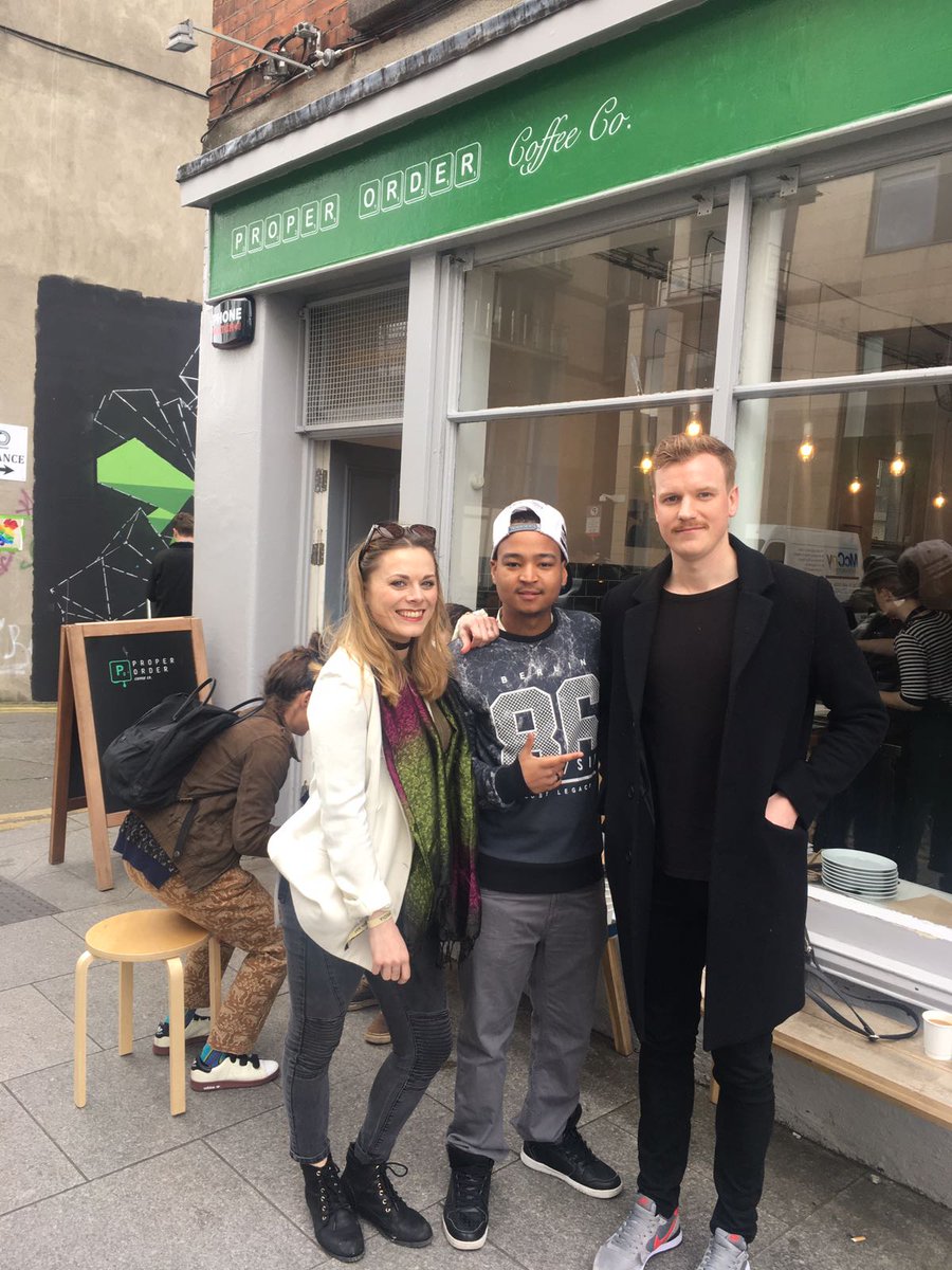 LovinDublin's tweet photo. Austerity meets innocence exhibition @ProperOrder_ for proper coffee and proper good photography. @shanespe @LauraWhite1986  #SineMetu https://t.co/JBqC9bIGwX