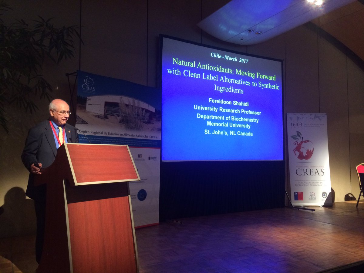 Comienza la primera charla de Dr. Fereidoon Shahidi, de University of Newfoundland, en el VII Seminario Internacional de CREAS